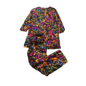 Vintage Joy Stevens Of California Pant Set Suit Small / Medium Mod 1960s / 1970s